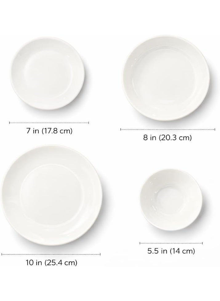 Master Gold Porcelain Plates Set 16 Pieces Off White | Perfect Dinner Set for 4 | Premium Porcelain Plates Set for Everyday Use and Occasions | Elegant Serving & Soup Plates - Image 2